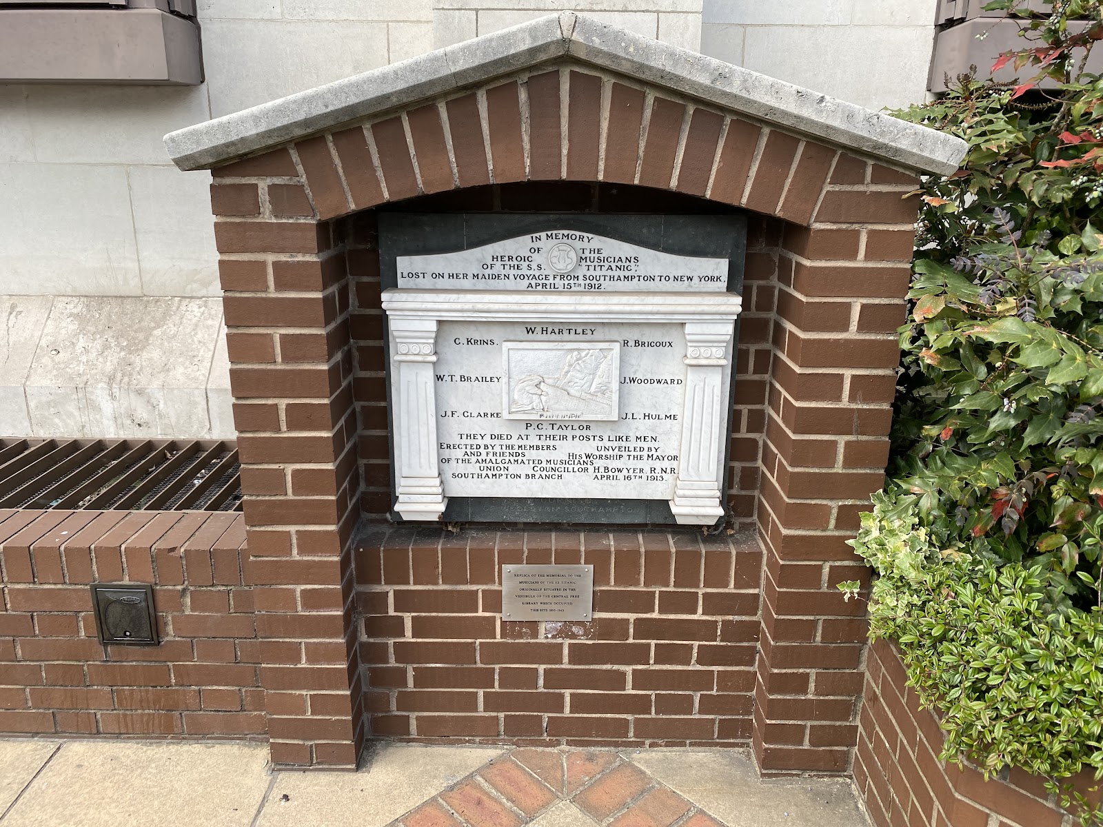 Titanic Musicians’ Memorial