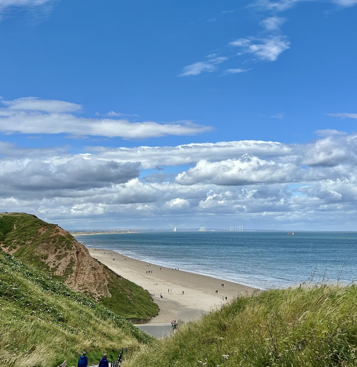 Saltburn Beach Cliffs.