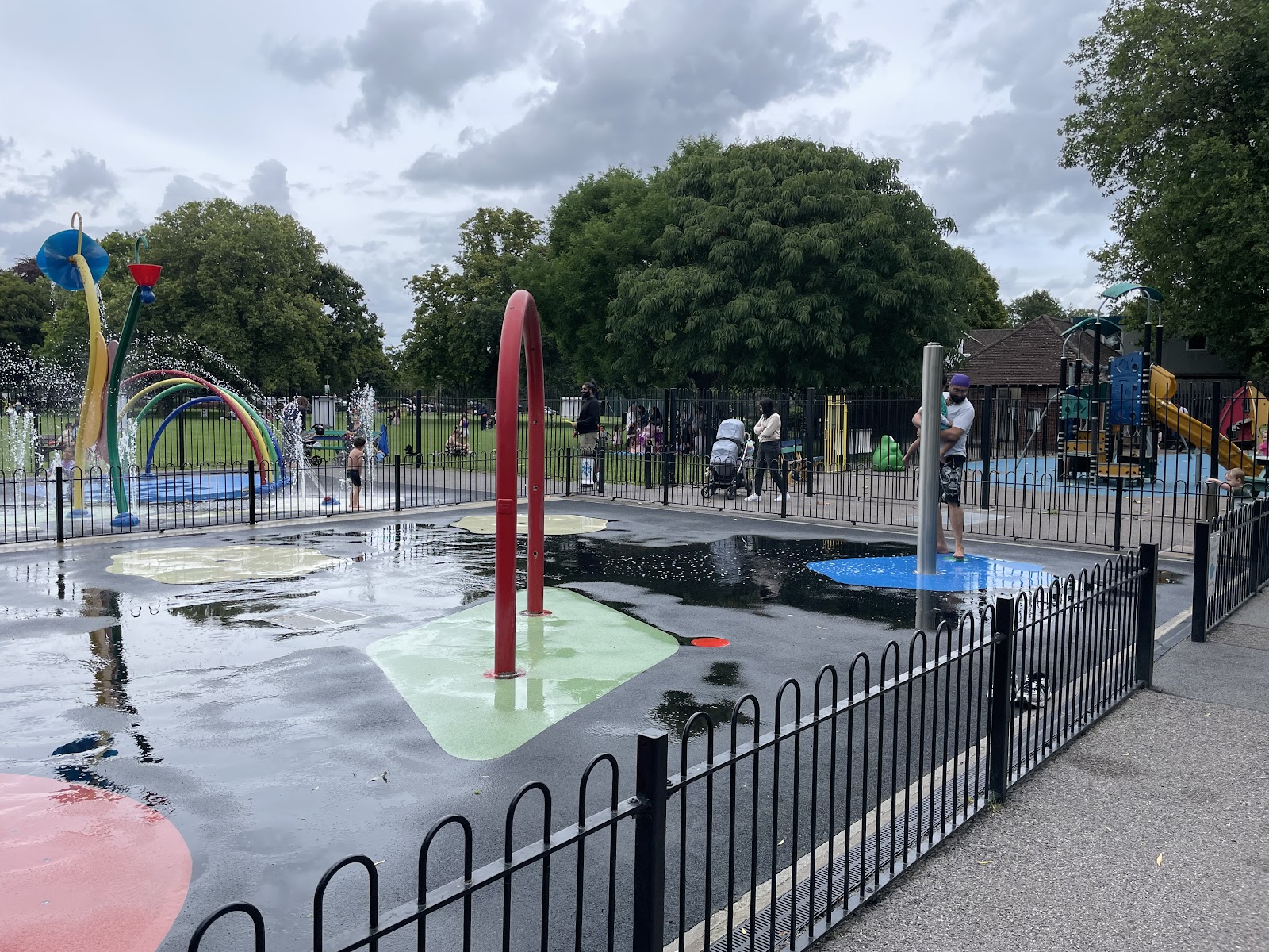 Lammas lower playground and splash park (waterpark)