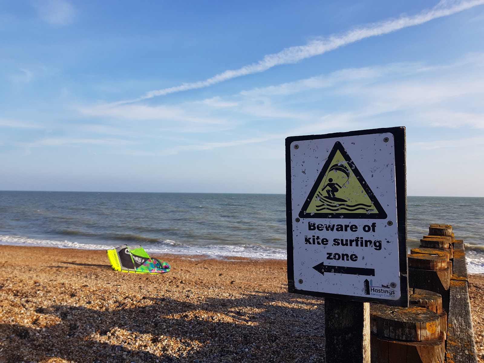 Kitesurfing zone Hastings